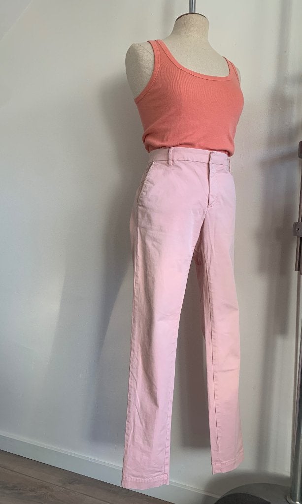 Sacks pantalon 7/8 recht lt. roze beige 38/M, Kleding | Dames, Maat 38/40 (M), Verzenden, Beige, Zo goed als nieuw