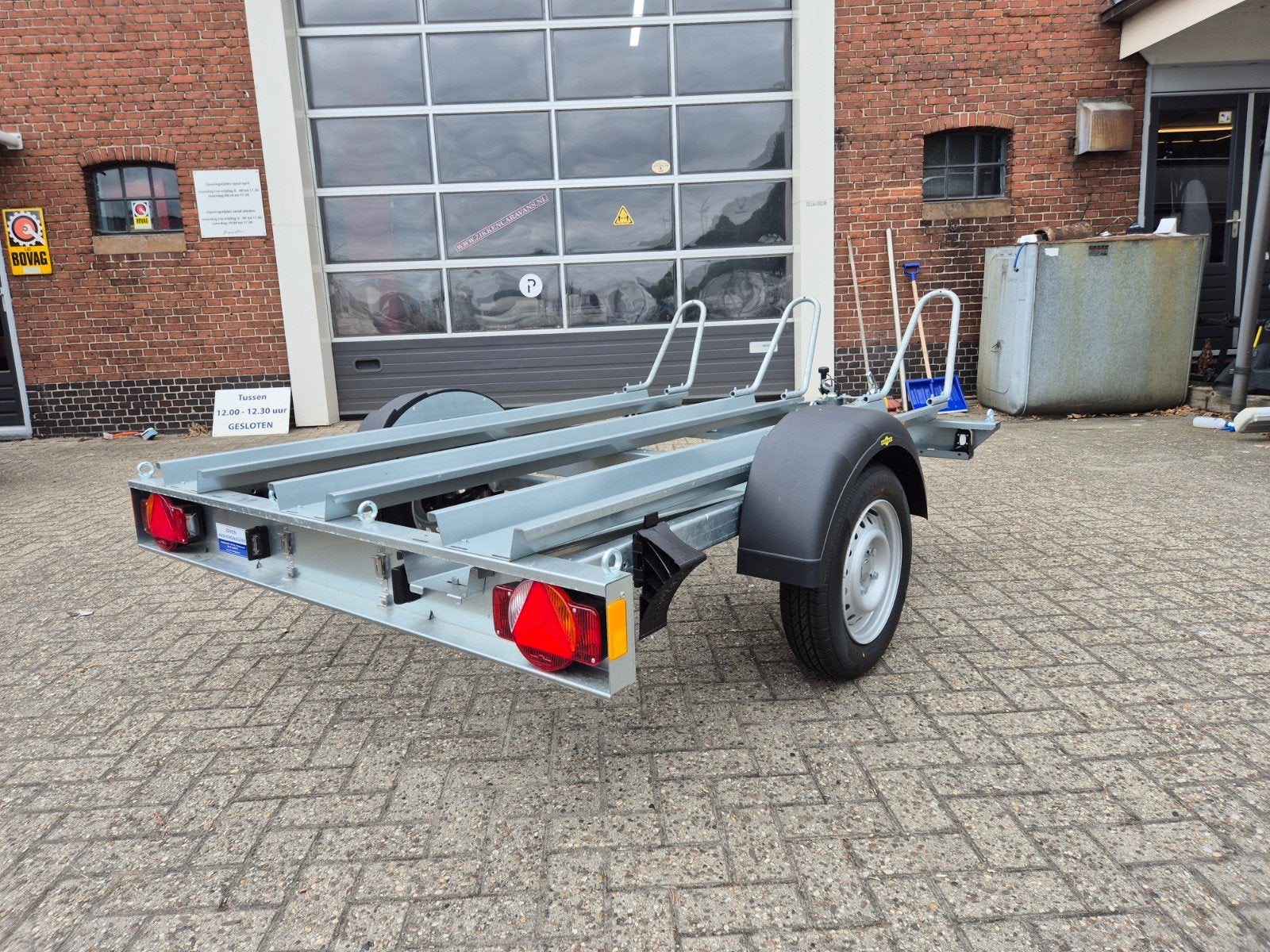 Nw adv. Humbaur motortrailer voor 3 motoren., Ophalen, Zo goed als nieuw