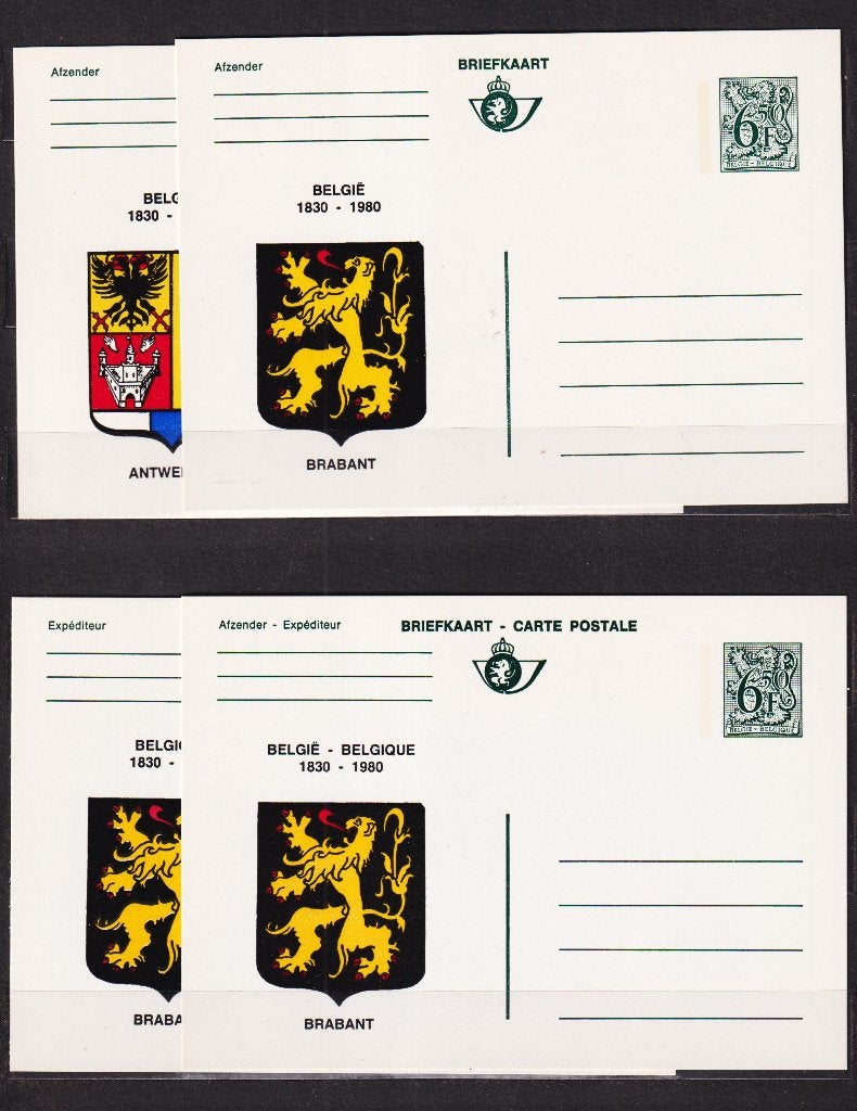 België 1980 Geïllustreerde briefkaarten BK15-BK27 **, Postzegels en Munten, Ophalen, Postfris, Postfris