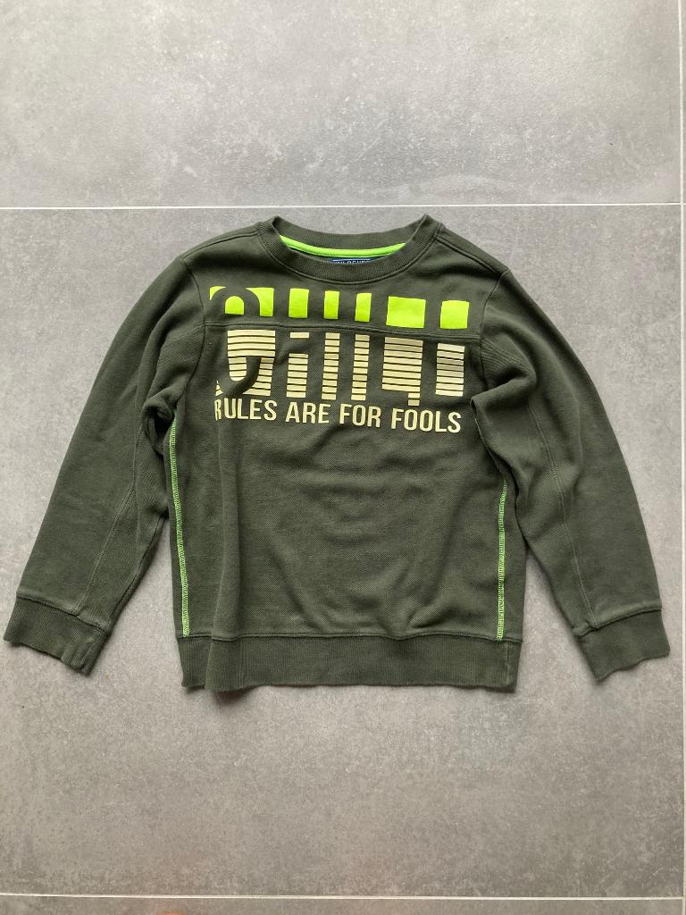 Trui jongens donkergroen maat 152 / 158, Kinderen en Baby's, Kinderkleding | Maat 158, Zo goed als nieuw, Jongen, Trui of Vest
