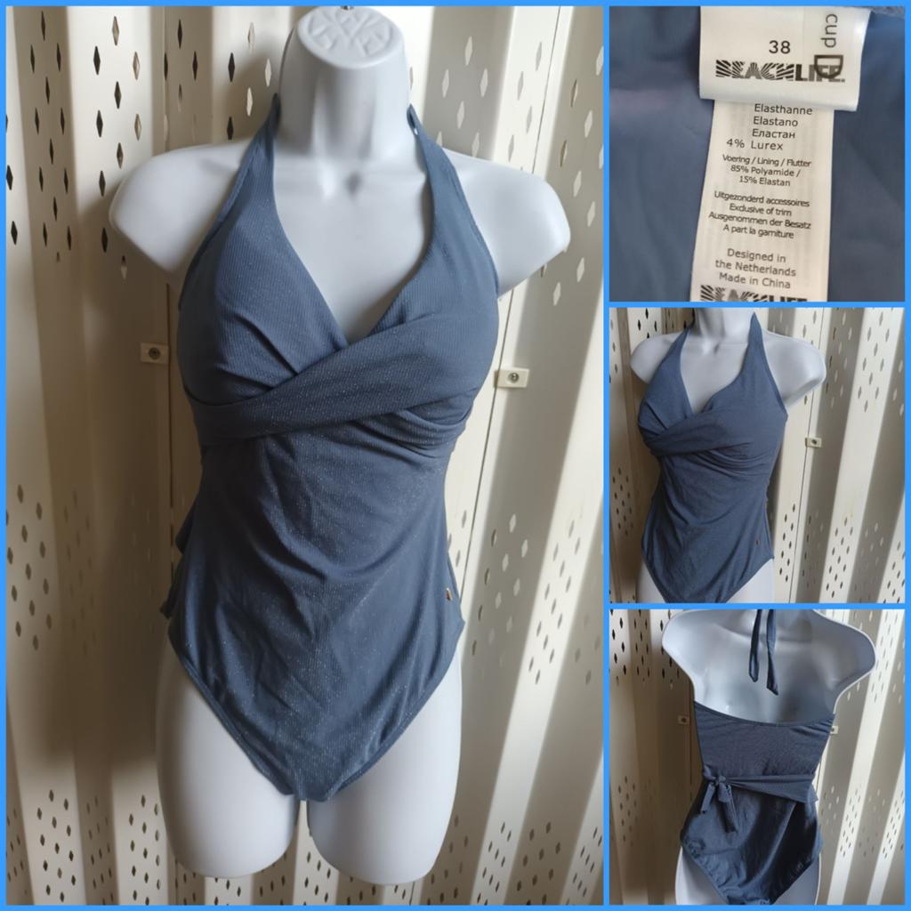 Beachlife Blauw Halter Badpak Glits Maat 38 Cup D, Kleding | Dames, Badmode en Zwemkleding, Beachlife, Blauw, Badpak, Ophalen of Verzenden