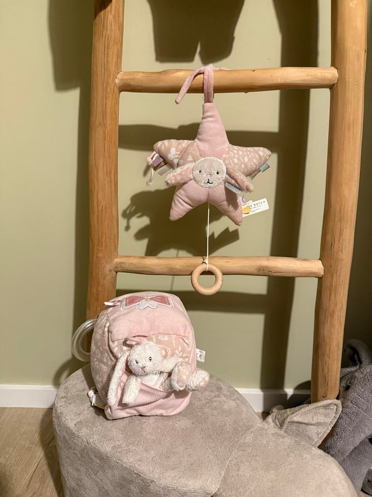 Little Dutch Babygym Speelgoed Ster en Kubus Roze, Ophalen of Verzenden, Zo goed als nieuw, Overige typen