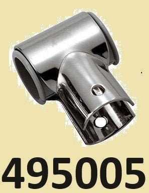 495005 RVS Open T-stuk 90 - voor buis Ø 22 mm. € 3,95, Ophalen of Verzenden, Nieuw, Overige typen