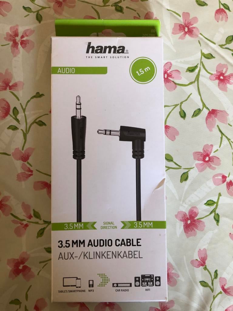 Hama 3.5mm audio kabel 1,5m, Ophalen of Verzenden, Nieuw