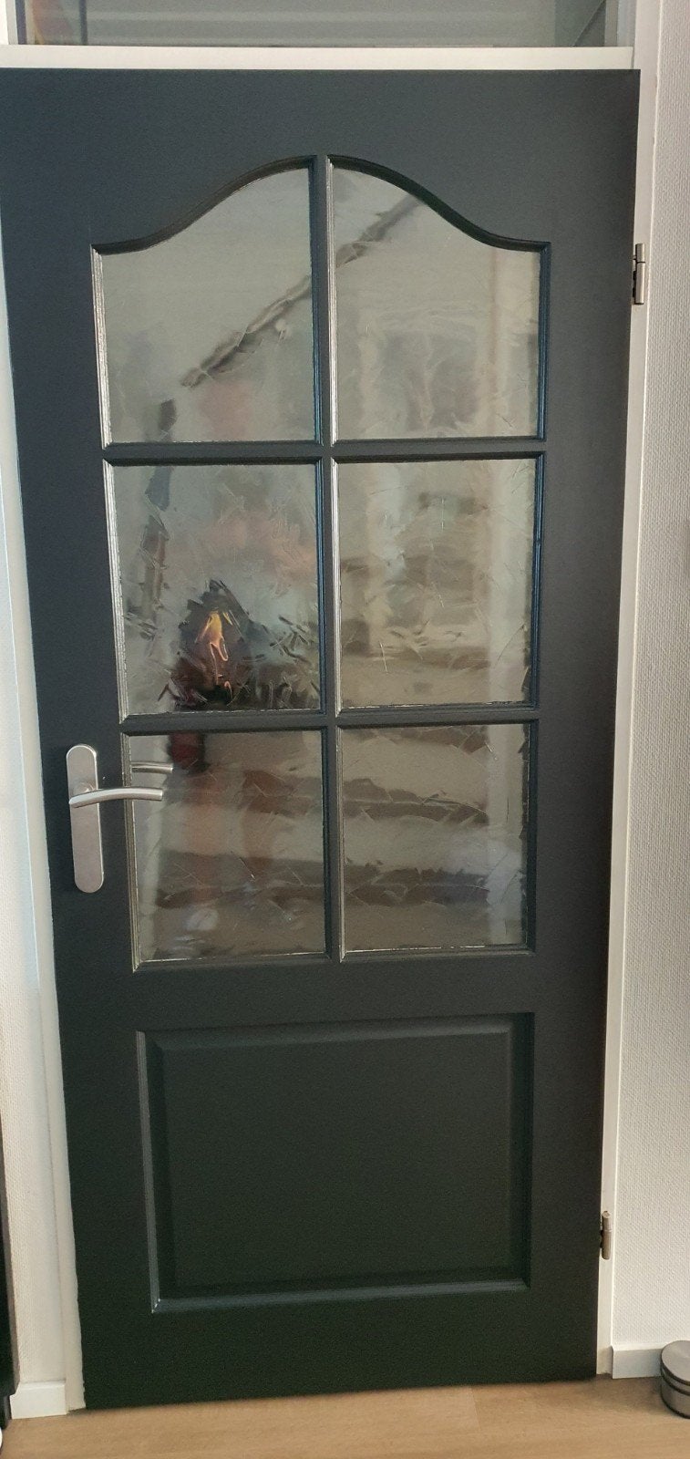 Hardhouten binnendeur 2x, Ophalen, Gebruikt, 80 tot 100 cm, Binnendeur