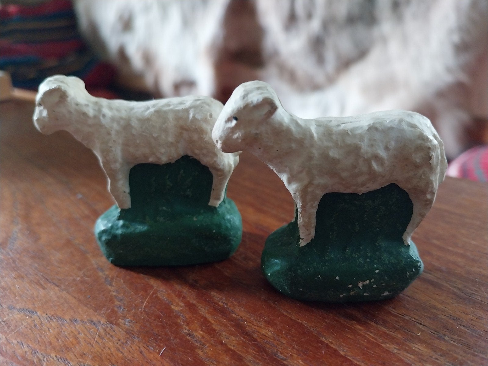 Twee oude Schaapjes van Steen van Tante Brocante, Ophalen of Verzenden