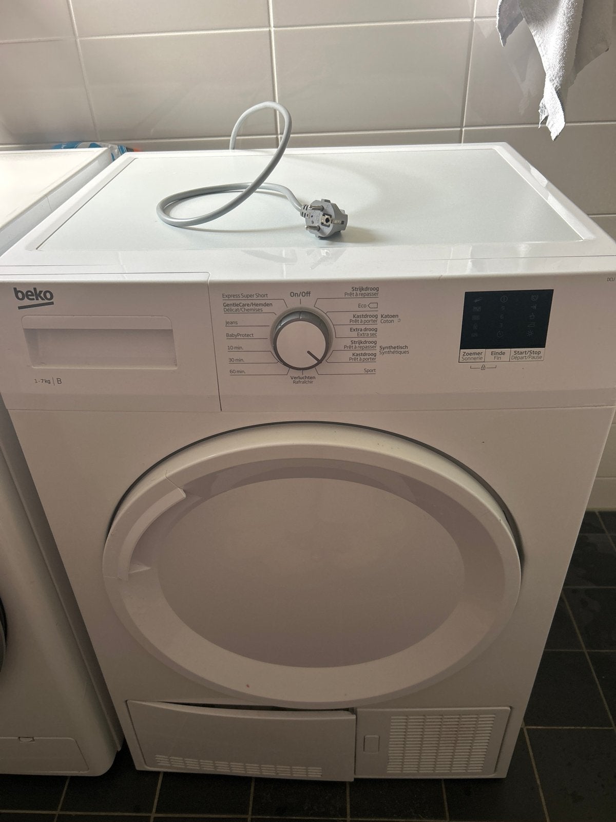 Defecte Beko droogmachine - Voor onderdelen of reparatie, Witgoed en Apparatuur, Wasdrogers, Ophalen, 6 tot 8 kg, Voorlader, Niet werkend