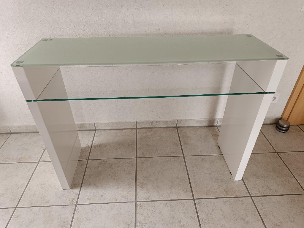 Dressoir hoogglans wit, Ophalen, Gebruikt, 100 tot 150 cm, 25 tot 50 cm