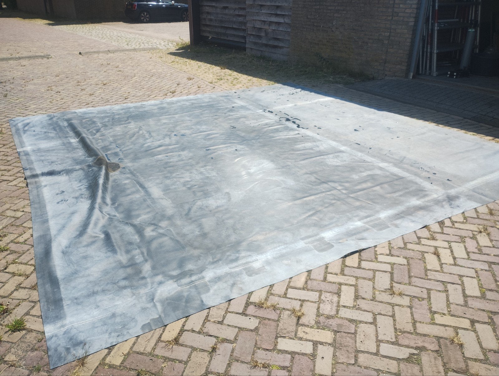 Dakbedekking epdm 4,9x4.7 m gebruikt, Ophalen