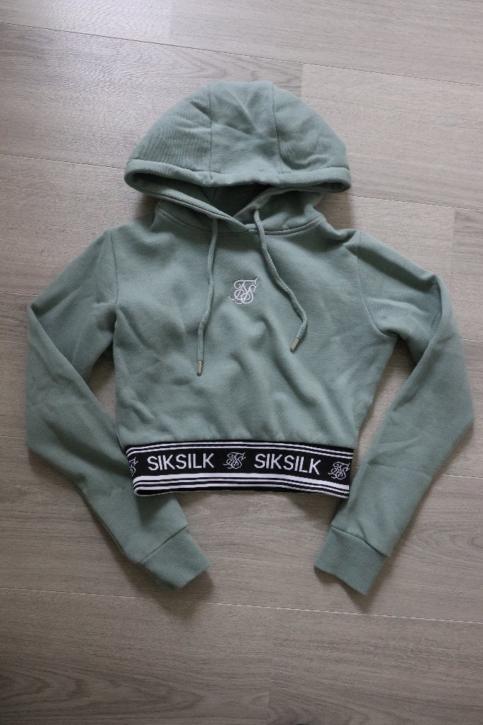 Nieuwstaat Hoody Siksilk groen XS hoodie, Kleding | Dames, Ophalen of Verzenden, Zo goed als nieuw, Maat 34 (XS) of kleiner, Siksilk