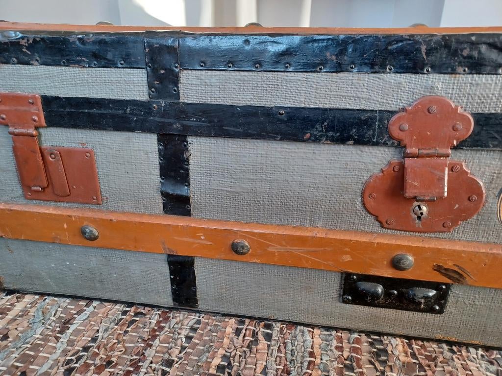 Oude hutkoffer Indië, Antiek en Kunst, Curiosa en Brocante, Ophalen