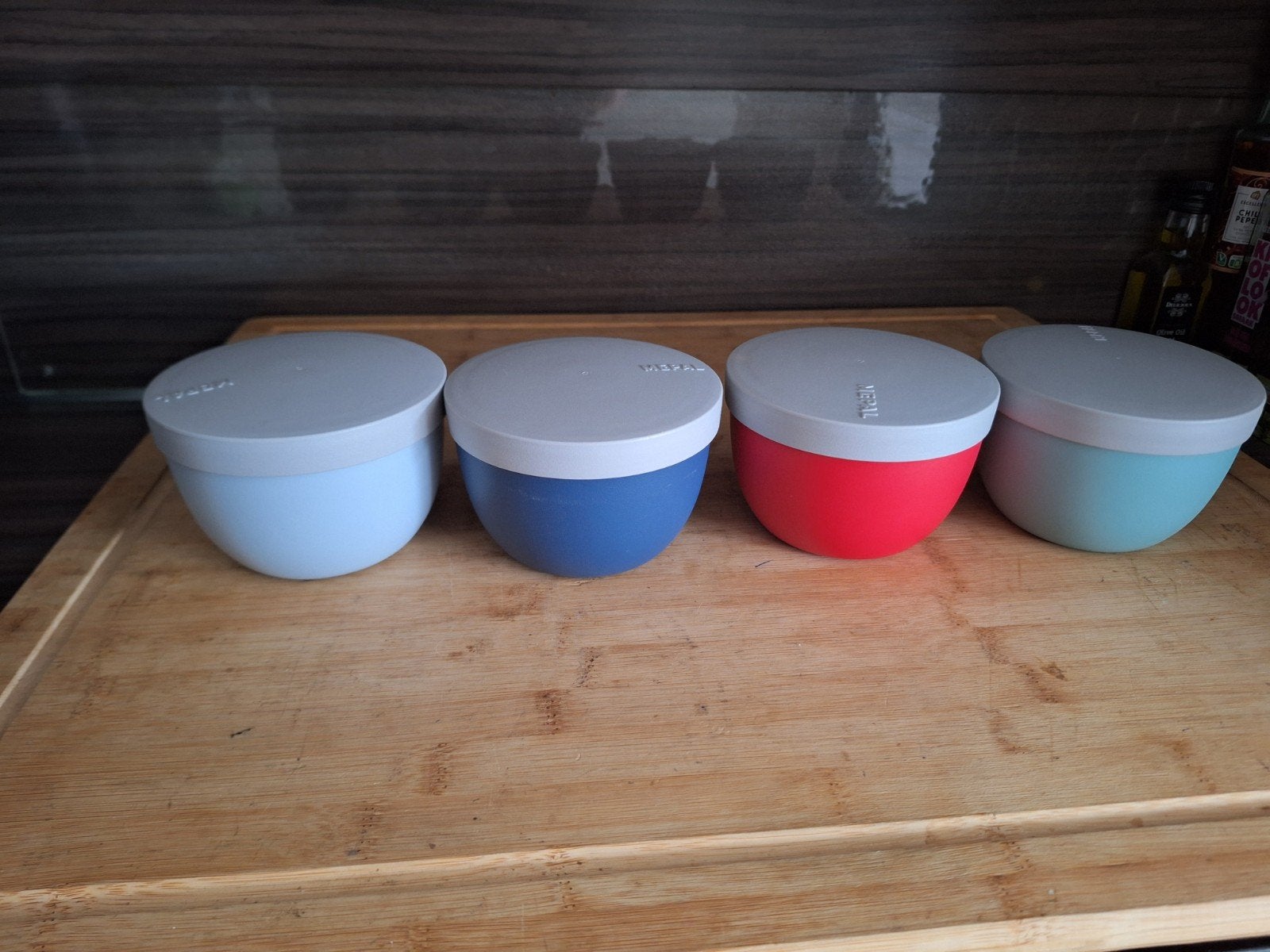 Mepal ellipse snackpot 350 ml 4 stuks, Ophalen of Verzenden, Zo goed als nieuw