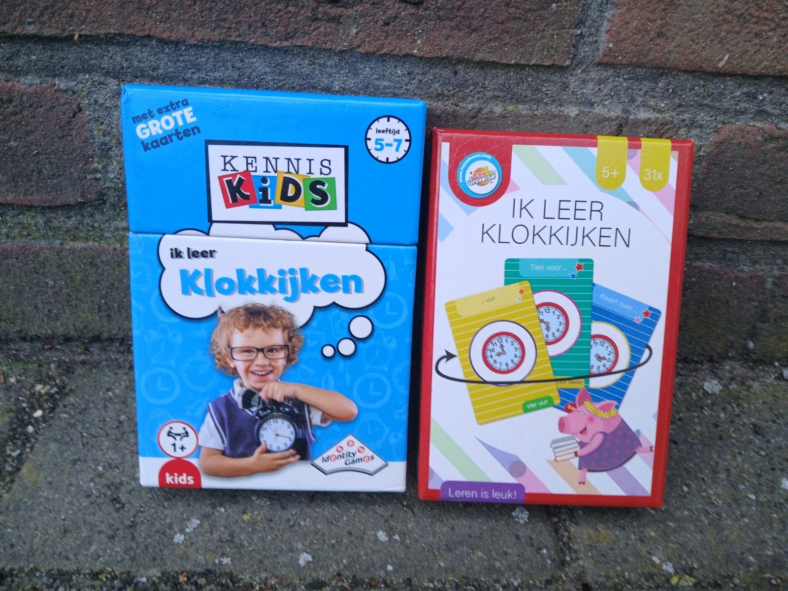 2x Ik Leer Klokkijken Spellen - Kennis Kids & Jumbo, Een of twee spelers, Ophalen of Verzenden, Gebruikt, Identity Games, Jumbo