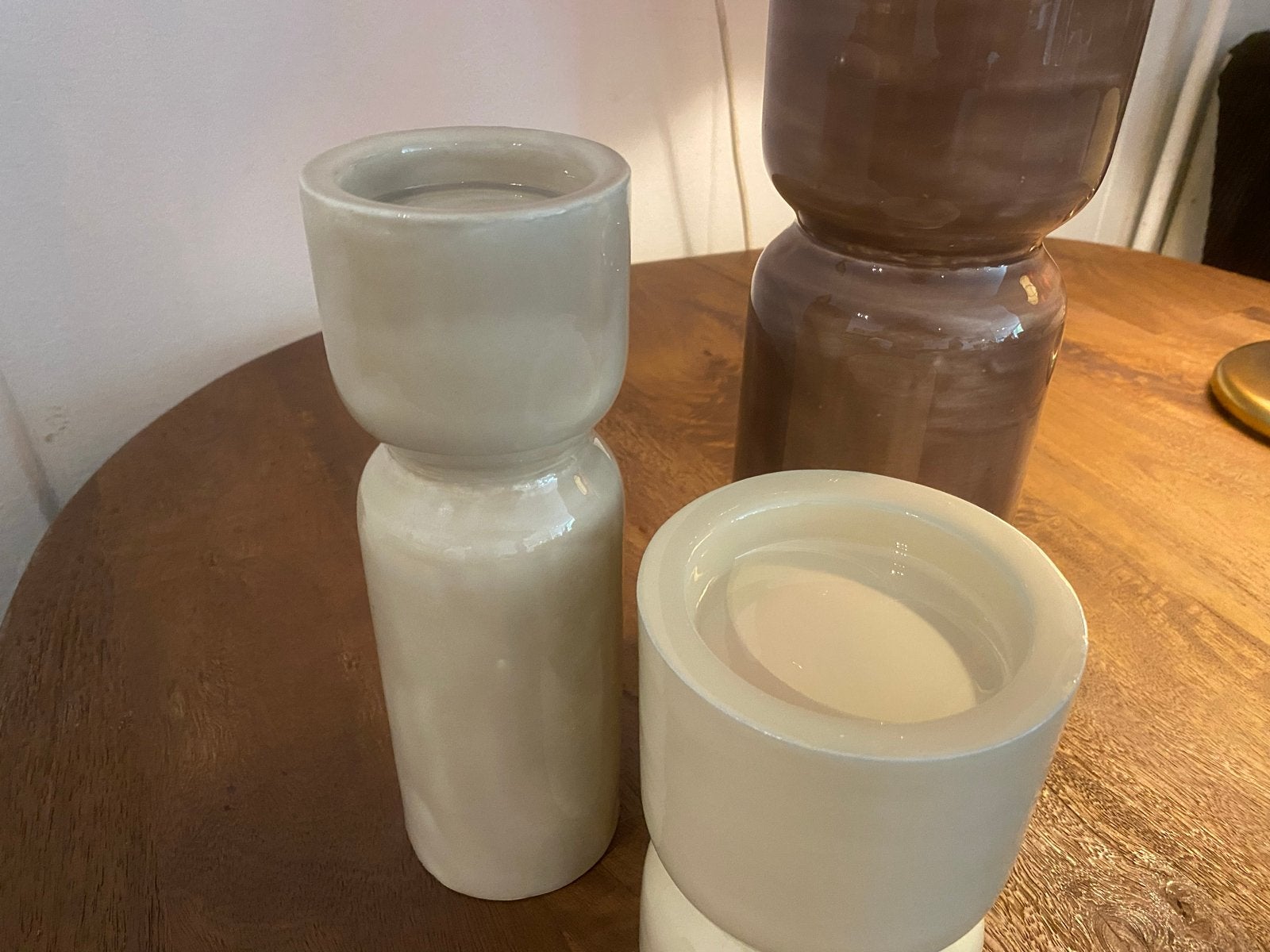 Set van 3 Kaarsenhouders - Diverse Maten, Ophalen, Kunststof, Meerkleurig, Nieuw