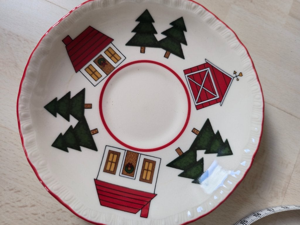 Masons Christmas Village Wedgwood schotel, Gebruikt, Overige merken, Keramiek, Ophalen of Verzenden