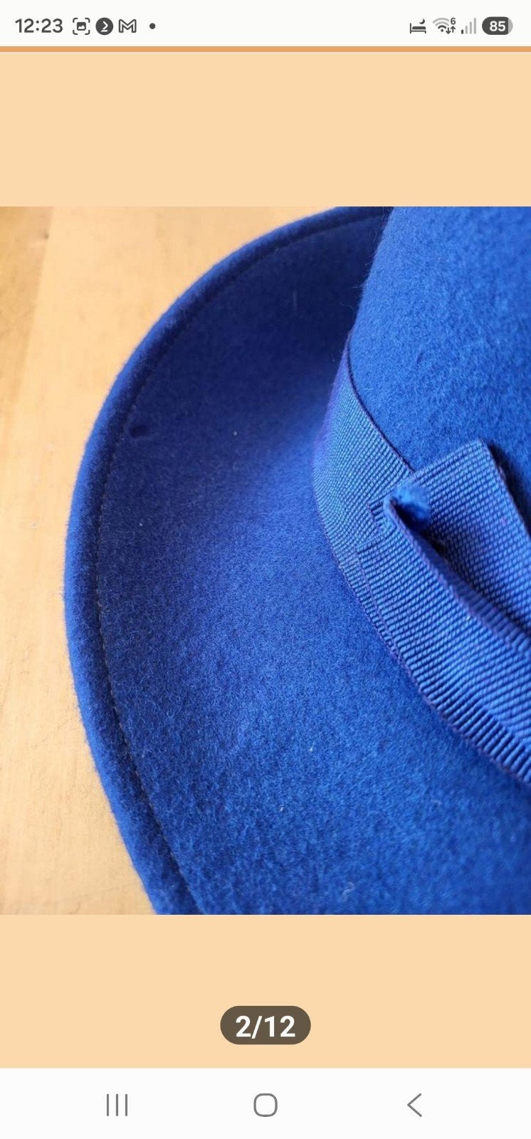 Stijlvolle vintage hoeden: helblauw & donkerblauw, Hoed, Diverse, Ophalen of Verzenden, Zo goed als nieuw