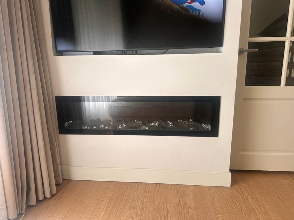 Mooie sfeerhaard, Ophalen of Verzenden, Zo goed als nieuw, Vrijstaande haard, Elektrische haard