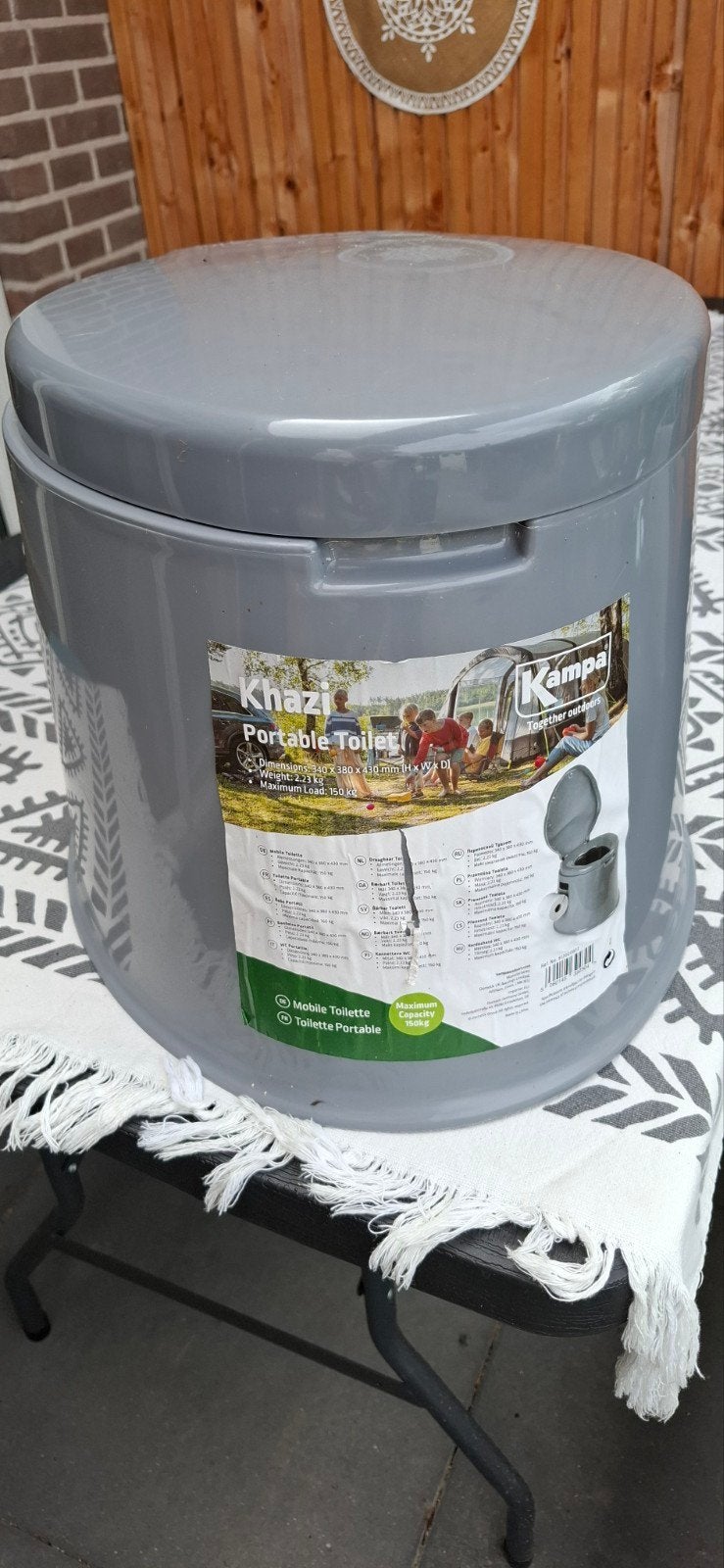 Khazi draagbaar toilet van Kampa - Ideaal voor onderweg, Ophalen