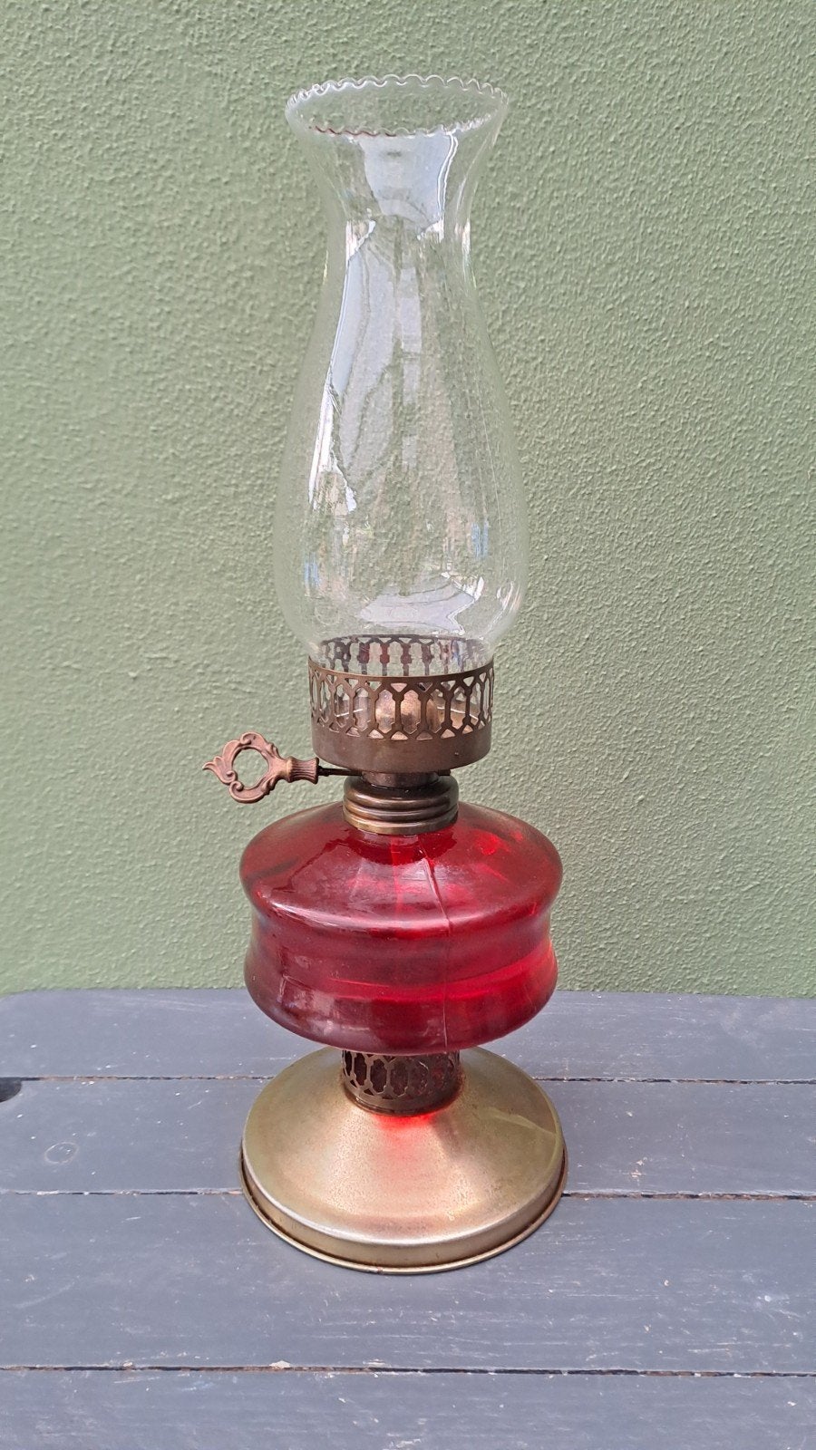 Vintage olielamp, Ophalen of Verzenden