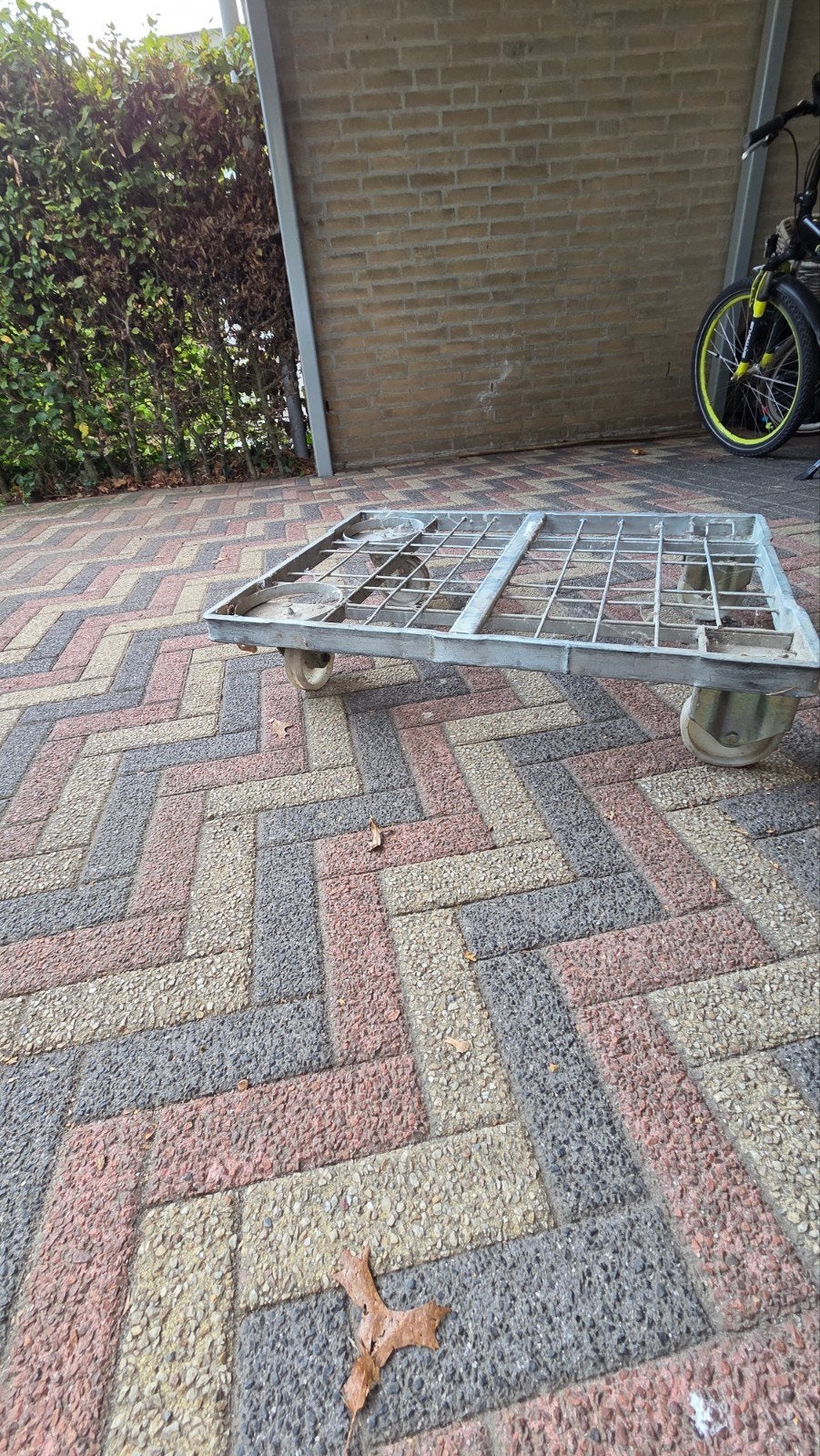 transport wagen 60x81 cm staal, 100 liter of meer, Ophalen, Transportkar