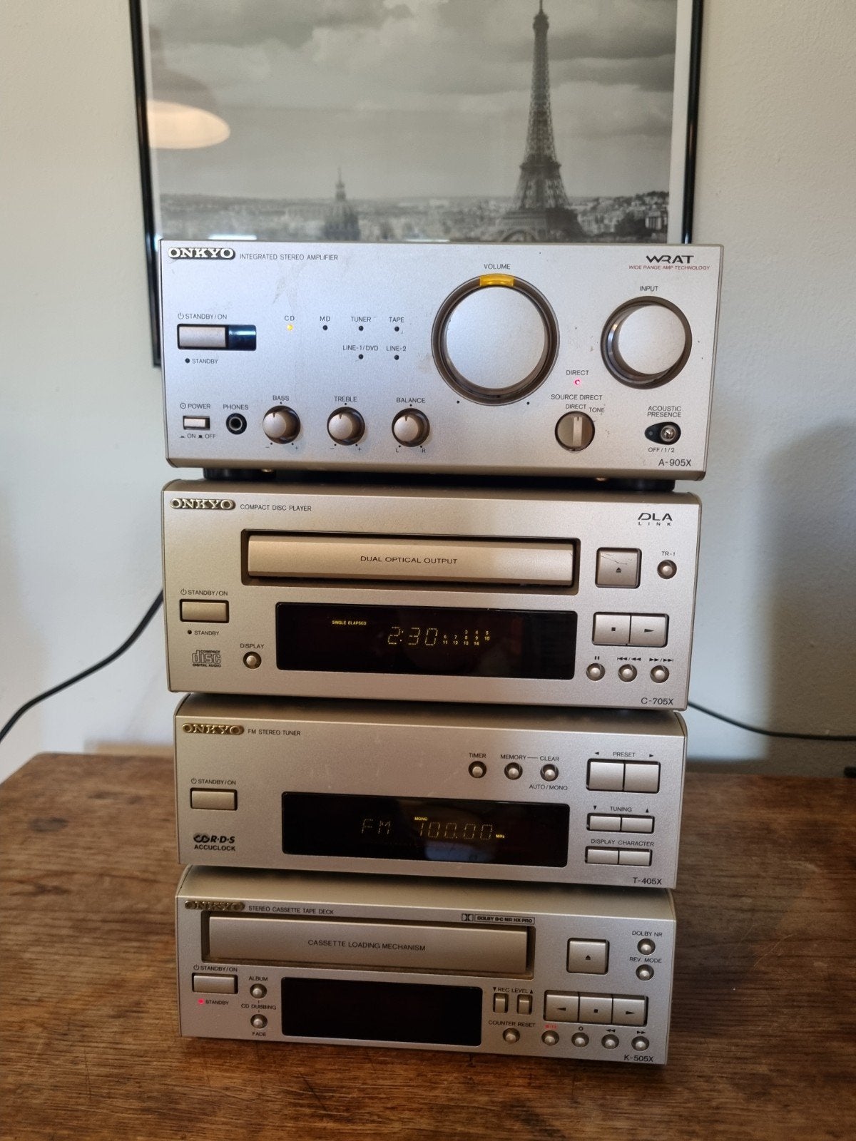 Onkyo Mini Hifi Toren Set - Compact en Fraai Design, Overige merken, Gebruikt, Ophalen of Verzenden, Cassettedeck