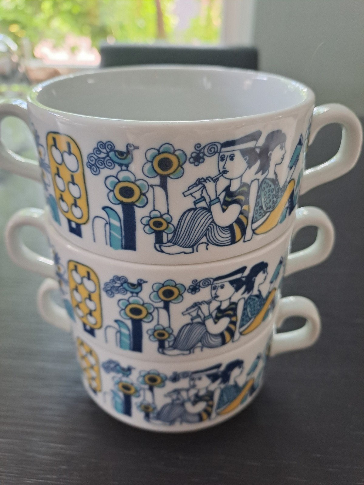 3x Maastricht Mosa soepkommen, Jef Schijns, 1960, Jeunesse, Ophalen