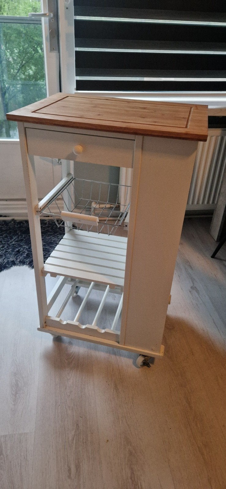 Keukentrolley met lade en opbergruimte, Ophalen, Gebruikt, Hout, Keukentrolley