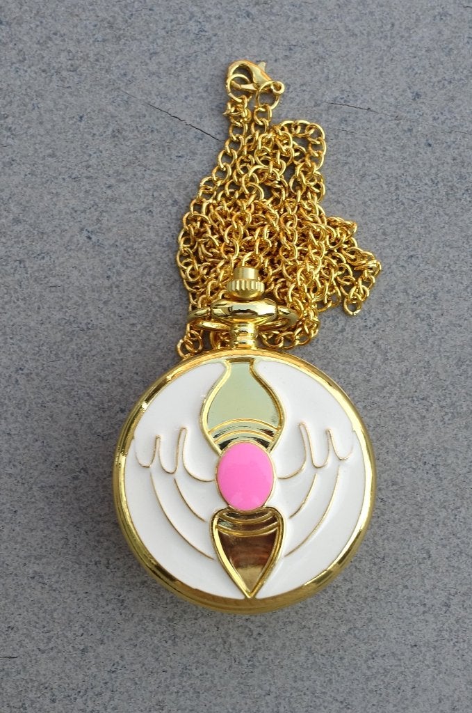 Goudkleurig zakhorloge met ketting - Sailor Moon thema, Ophalen of Verzenden, Nieuw