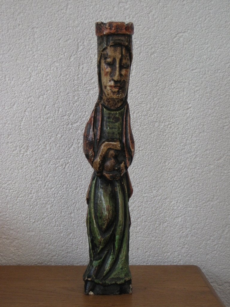 Houtsculptuur, Ophalen, Handgemaakt, 20 - 50 cm, Overige materialen