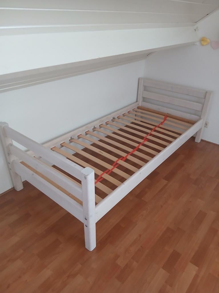 Te koop aangeboden Flexa bed, Ophalen of Verzenden, Eenpersoons, Hout, 90 cm