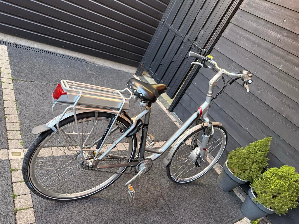 Trek Navigator 300+ Damesfiets - Elektrisch, Gebruikt, 47 tot 51 cm, 30 tot 50 km per accu, Ophalen