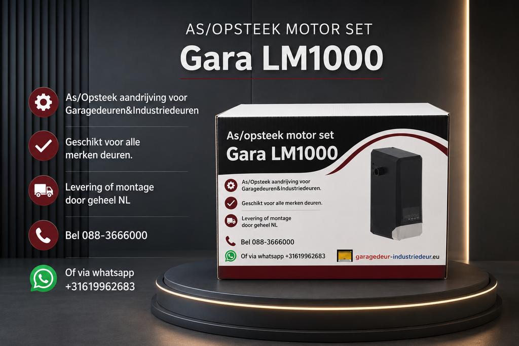 Krachtige As/Opsteek Motor Set voor garage/industie deuren, Ophalen of Verzenden, Zo goed als nieuw
