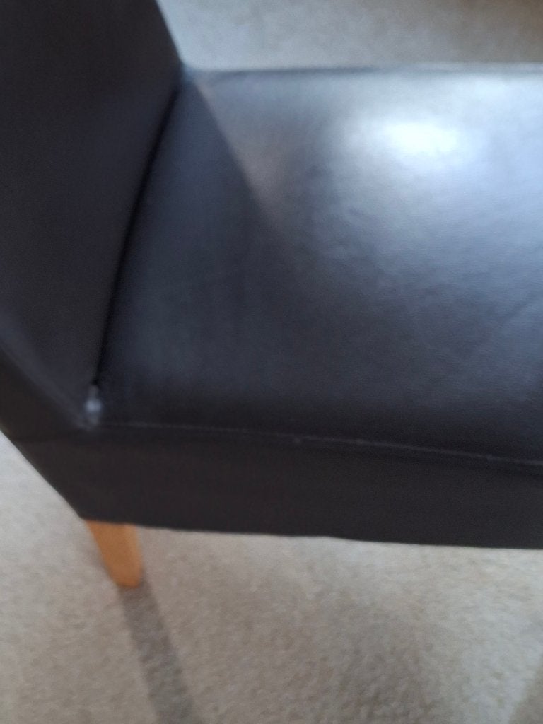 4   kamerstoelen met kunstleer, Huis en Inrichting, Ophalen, Zwart, Zo goed als nieuw, Vier