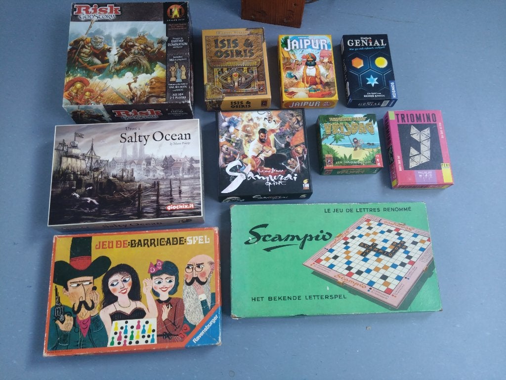 Diverse bordspellen oa Isis & Osiris, Triomino, etc, Hobby en Vrije tijd, Een of twee spelers, Ophalen of Verzenden