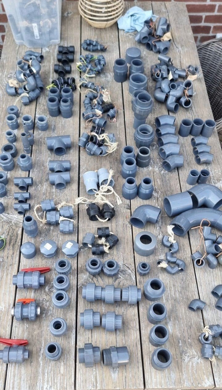 PVC KOPPELINGEN KRANEN EN HULPSTUKKEN, Tuin en Terras, Vijver-toebehoren, Ophalen of Verzenden, Nieuw, Overige typen