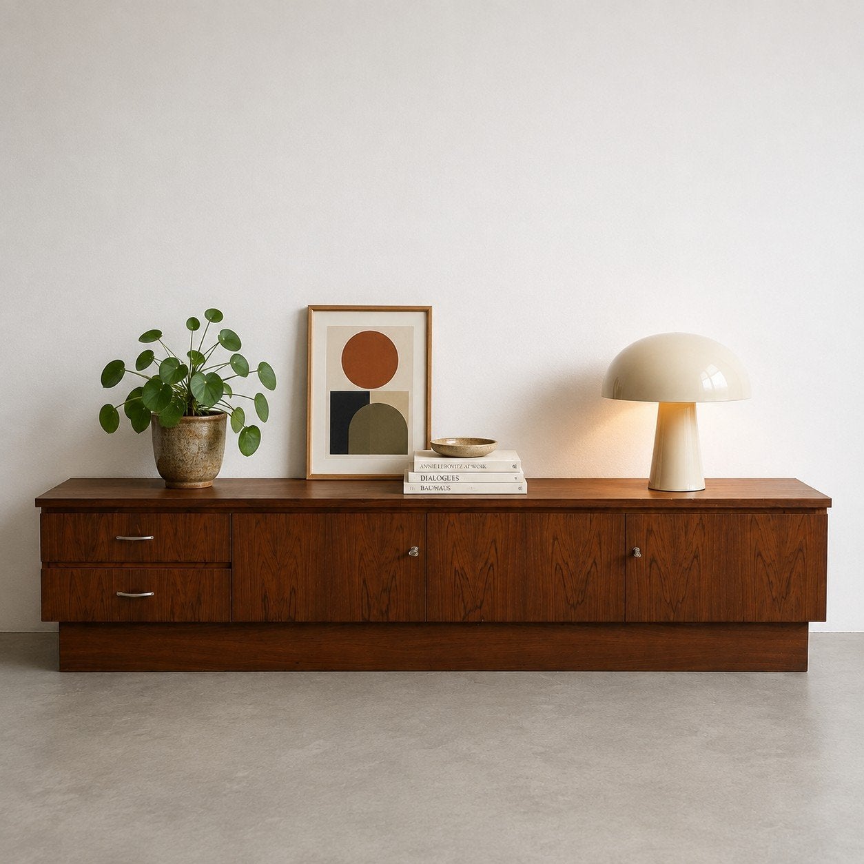 🩵Vintage Midcentury Palissander Dressoir, jaren'60., Gebruikt, Ophalen of Verzenden, 200 cm of meer, Midcentury, Vintage