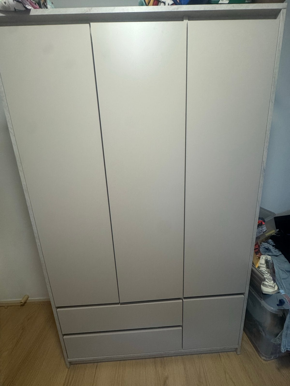 Nieuwe JYSK kledingkast met 3 deuren en lades, 100 tot 150 cm, 200 cm of meer, Nieuw, Ophalen of Verzenden