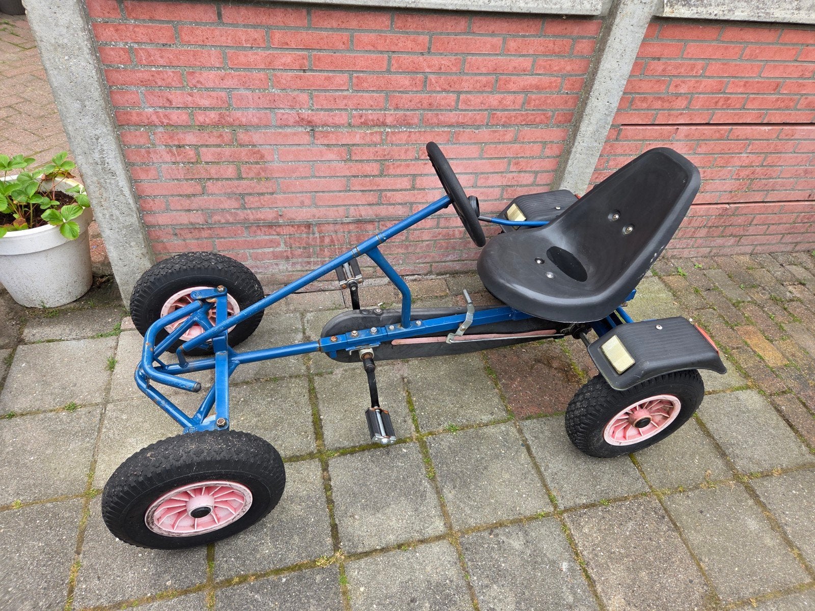 Mamoet skelter blauw met kar., Ophalen, Zo goed als nieuw, Mammoet, Met kar of aanhanger