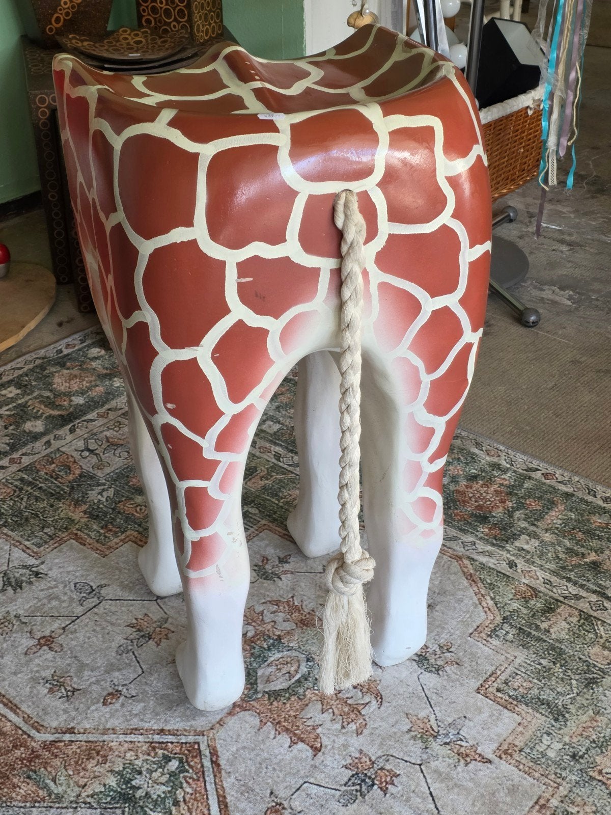 Unieke Giraffe Kruk - Handgemaakt in de Filipijnen, Antiek en Kunst, Ophalen of Verzenden