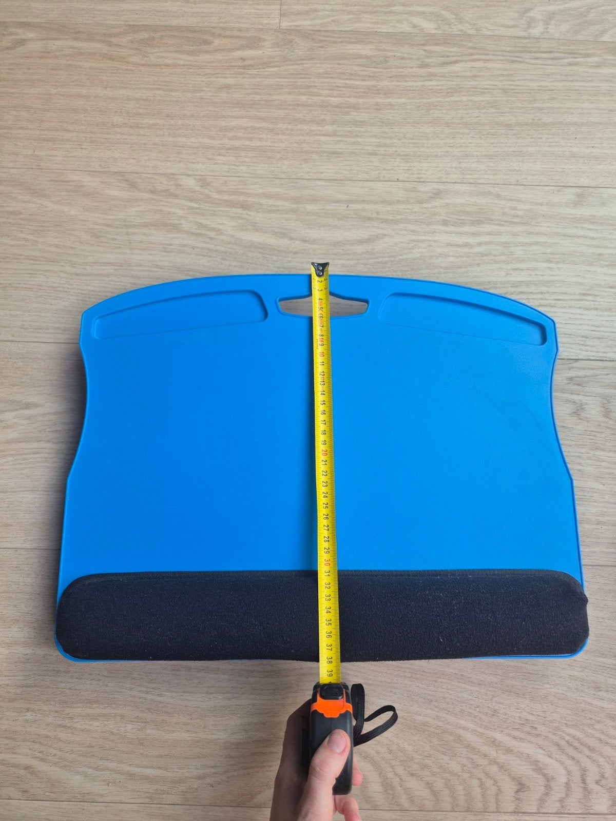 Blauwe laptop houder / standaard voor op schoot, Ophalen of Verzenden, Gebruikt