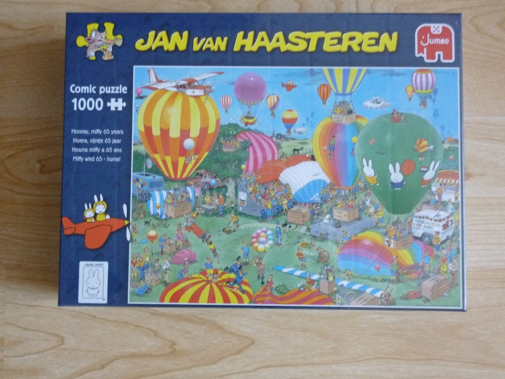 puzzel jan van haasteren hoera nijntje 65 jaar NIEUW 1000 st, Ophalen of Verzenden, 500 t/m 1500 stukjes, Nieuw, Legpuzzel