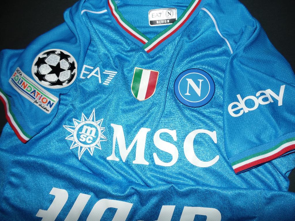 EA7 SSC Napoli Shirt, Jersey / Champions League / 2023-24, Maat M, Verzenden, Shirt