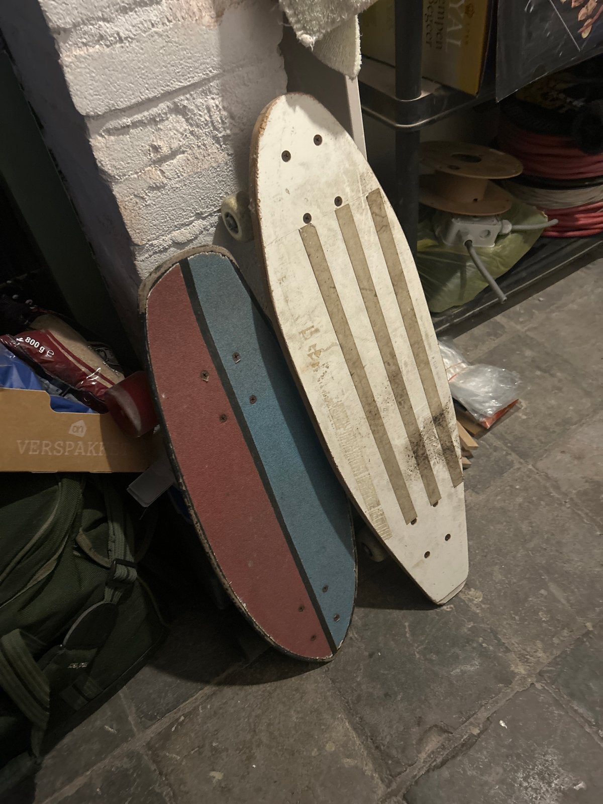 Vintage skateboard- 1 stuks en een zelfgemaakte, Ophalen of Verzenden, Gebruikt, Skateboard