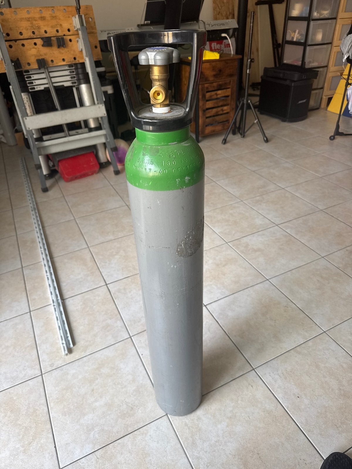 Argon gasfles - 10 liter, Ophalen of Verzenden, Gebruikt
