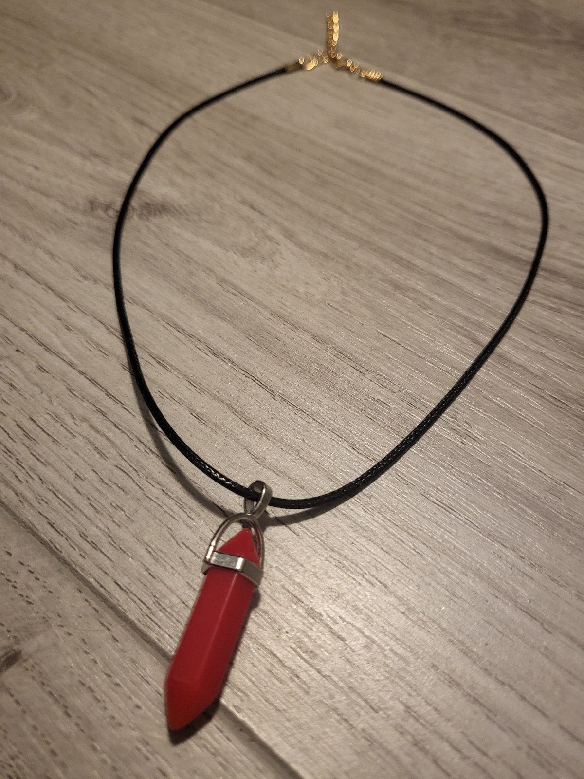 Nieuwe rode hanger ketting - Verstelbaar, Overige materialen, Verstelbaar, Nieuw, Ophalen of Verzenden