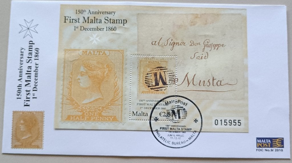 Malta 2010 First Malta Stamp  FDC, Ophalen of Verzenden, Onbeschreven, Europa