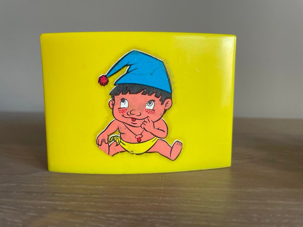 Gele vintage spaarpot Boerenleenbank, Ophalen of Verzenden, Zo goed als nieuw