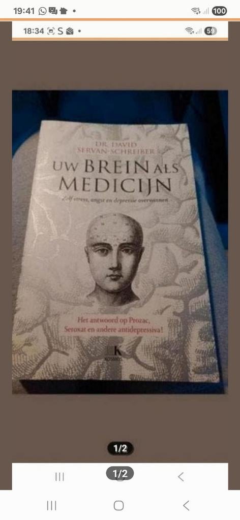 Uw Brein als Medicijn - Dr. David Servan-Schreiber, Boeken, Psychologie, Ophalen of Verzenden, Gelezen, Klinische psychologie