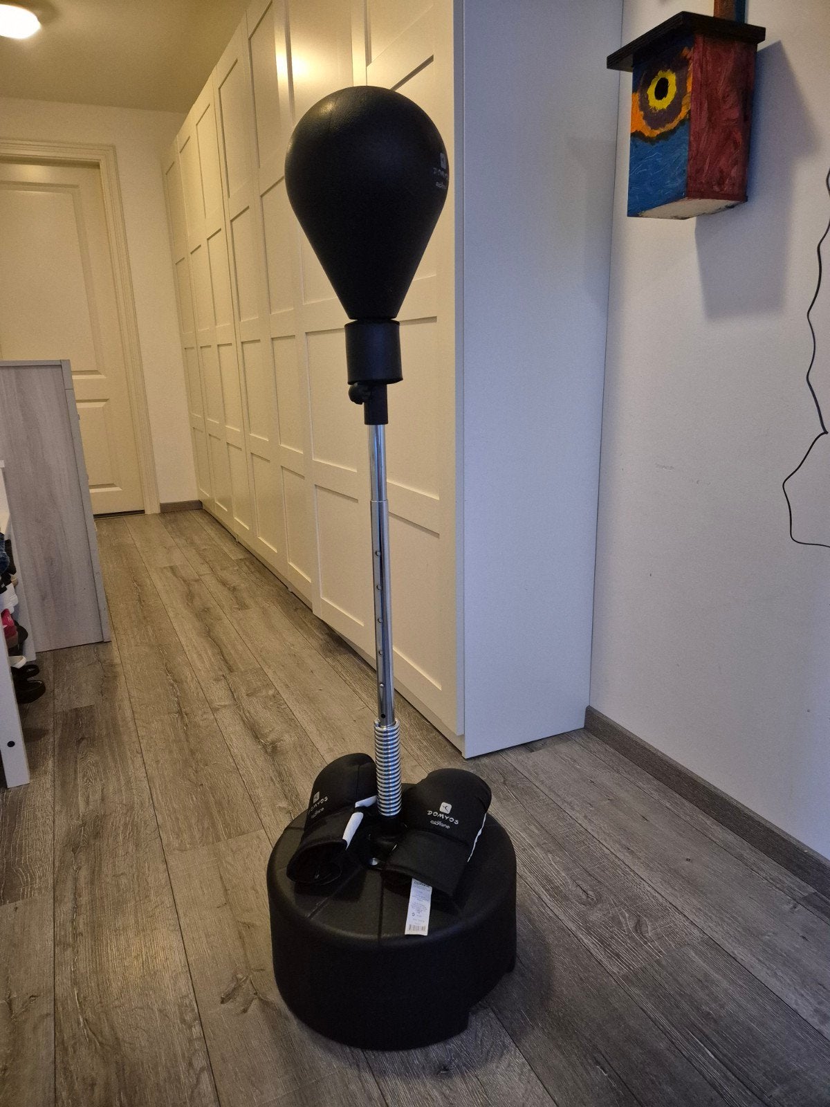 Domyos boksbal en bokshandschoenen voor kinderen, Sport en Fitness, Ophalen, Zo goed als nieuw, Boksbal