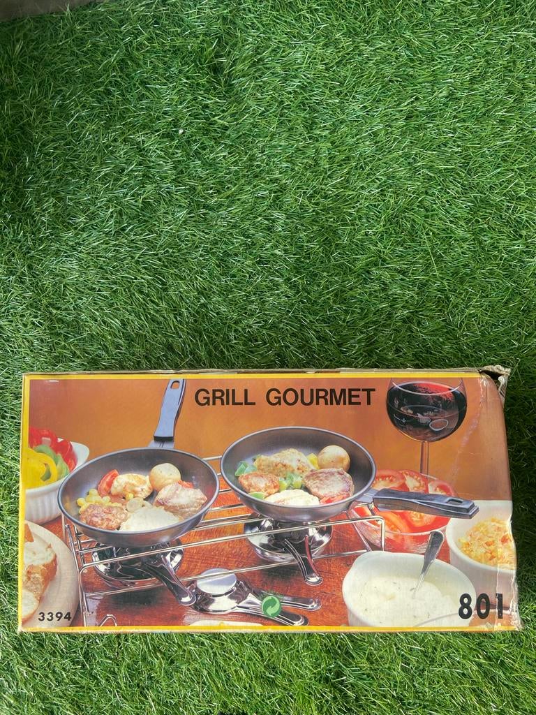 Grill Gourmet Pannenset - Nieuw in doos, Ophalen of Verzenden, Zo goed als nieuw, Minder dan 4 personen